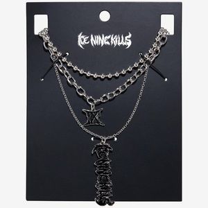 Ice Nine Kills Logo Necklace Set Hot Topic Metal Music Trinity Of‎ Terror